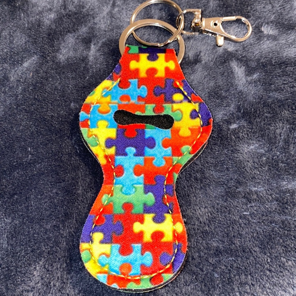 New puzzles chapstick holder keychain